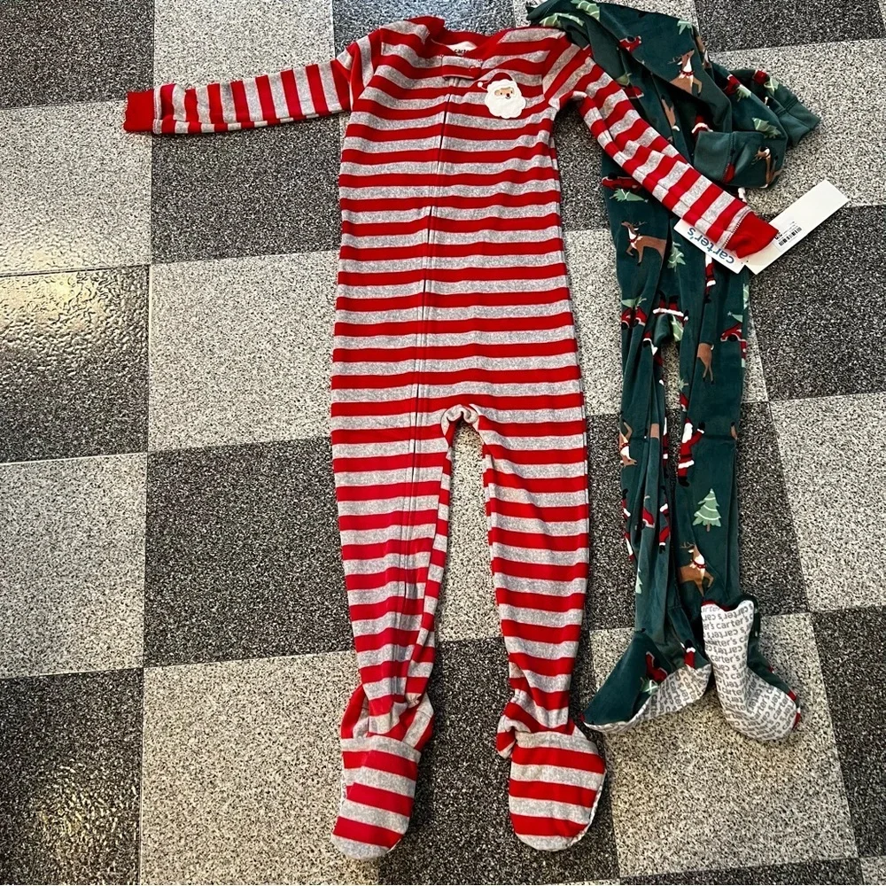 NWT Carter's Carter Just One You Boy's Long Sleeve Snug Fit Footed Pajama- 4T